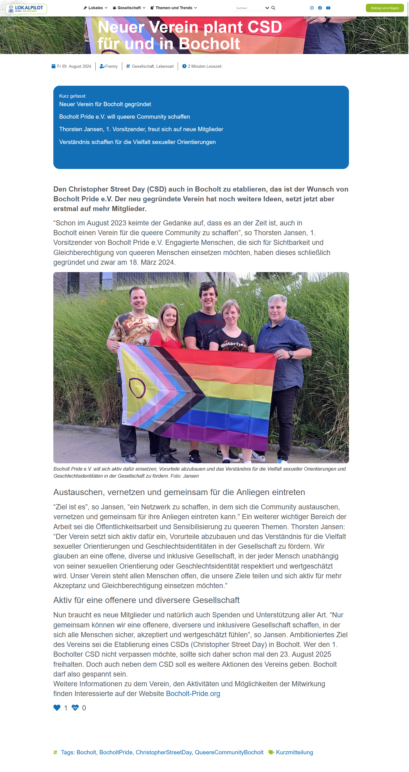 Lokalpilot Bocholt Pride